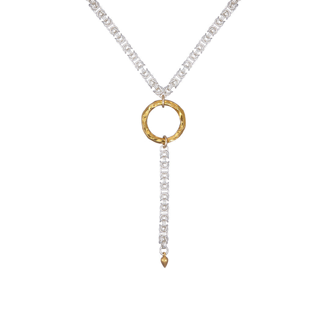 "Circle of Life Little Byzantine" earrings - Sterling silver and Vermeil