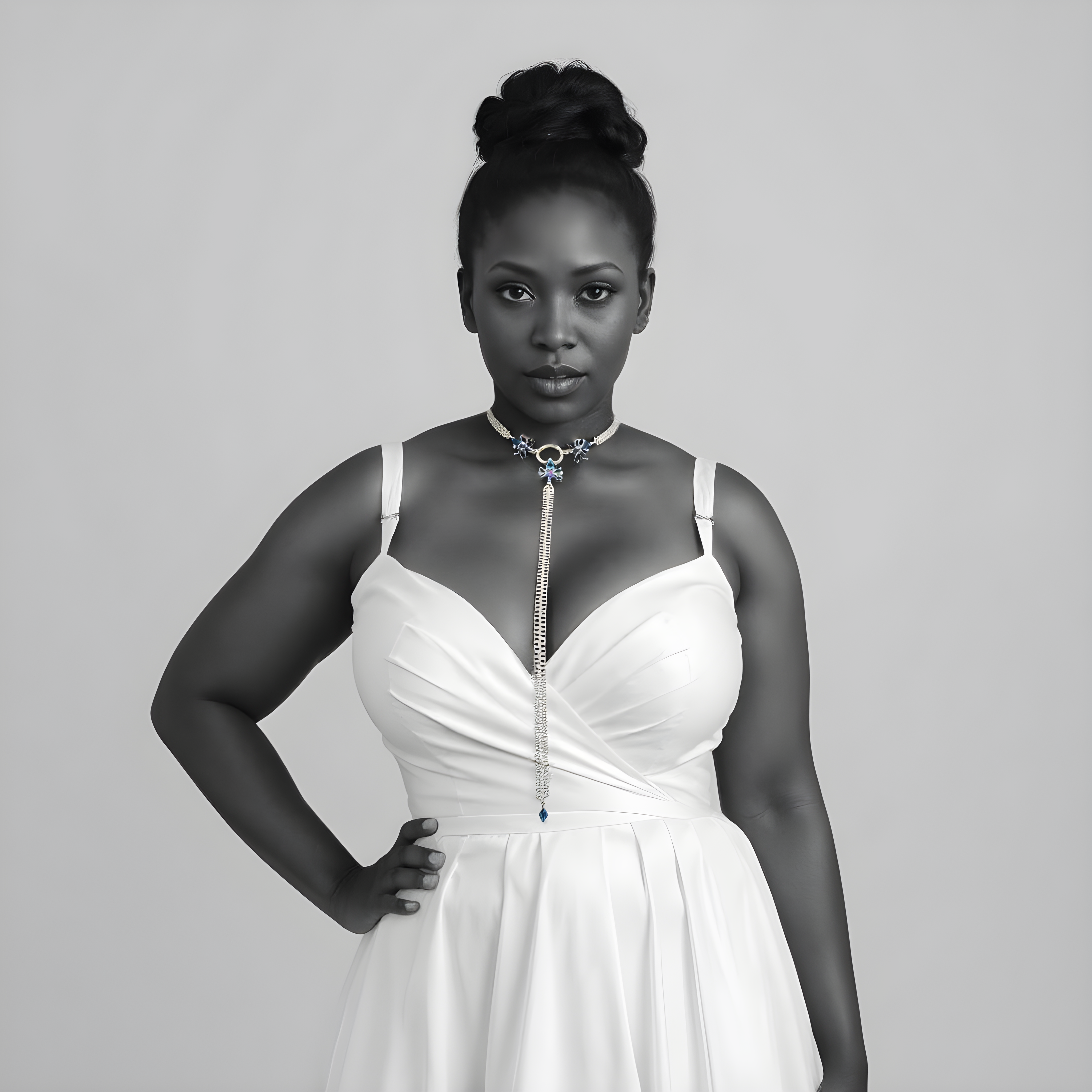 Shimmer Blossom Goddess ~ Sterling silver and gemstones choker and body chain