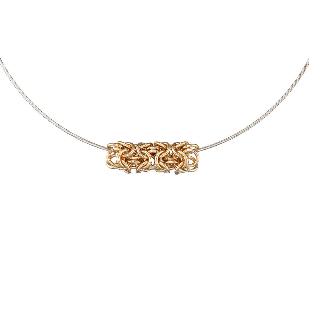 "Electron Libre" - Gold filled chainmail choker necklace