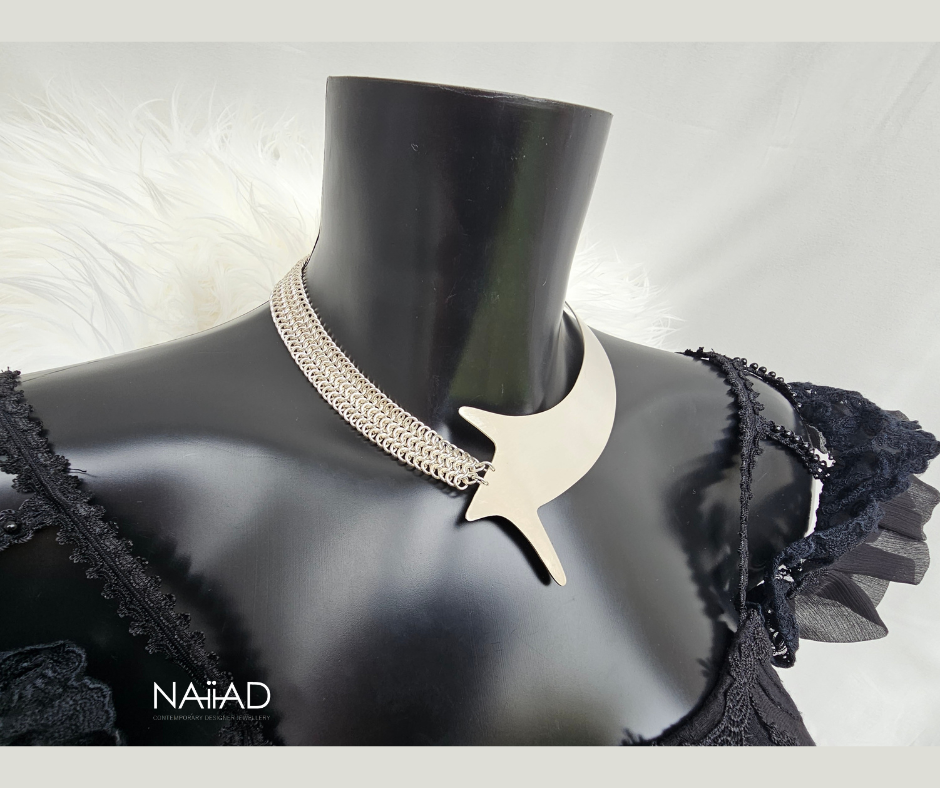 "Yin Yang" Sterling silver one of a kind necklace