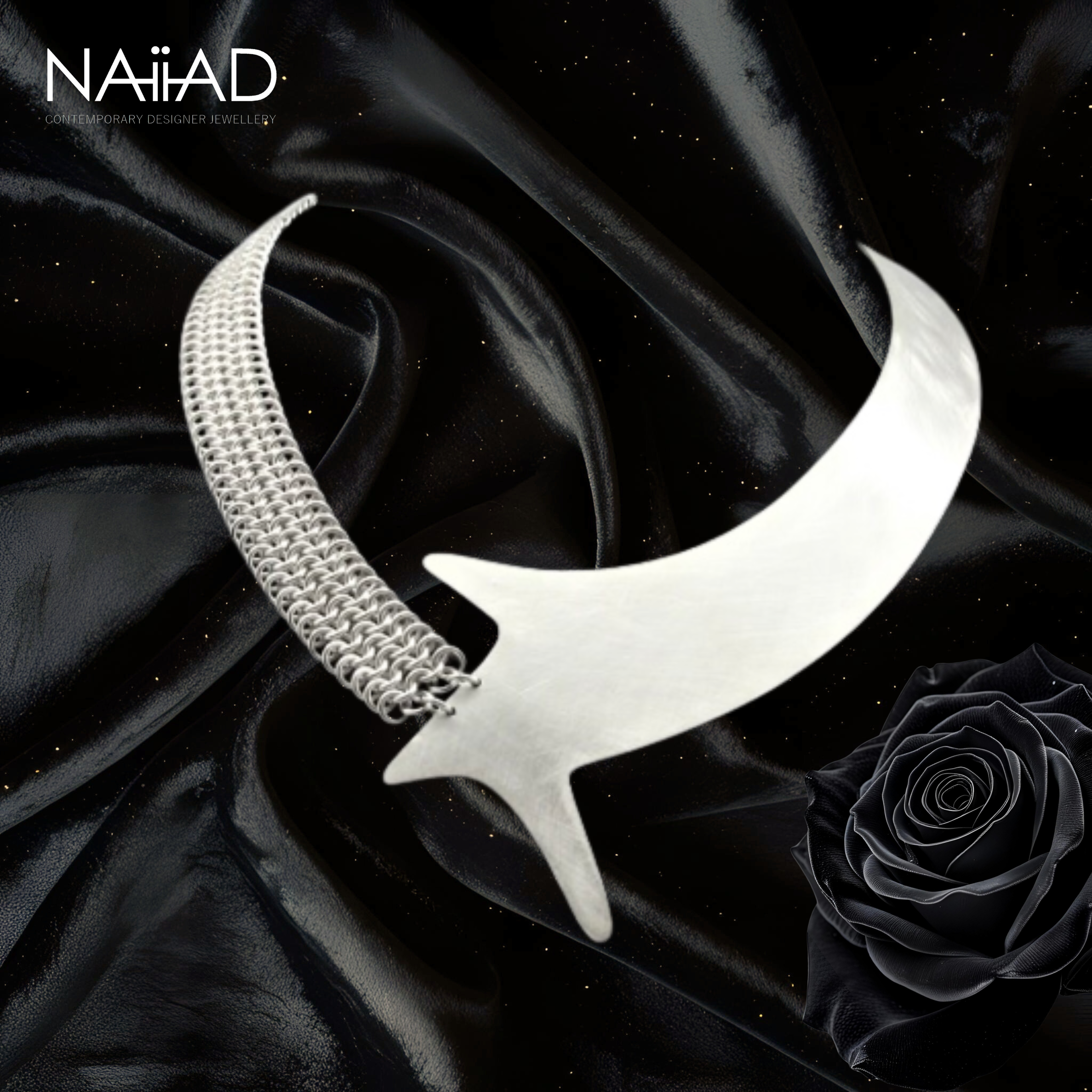 "Yin Yang" Sterling silver one of a kind necklace