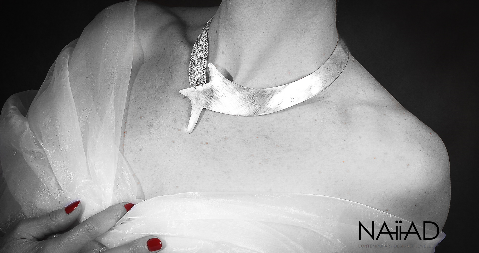 "Yin Yang" Sterling silver one of a kind necklace